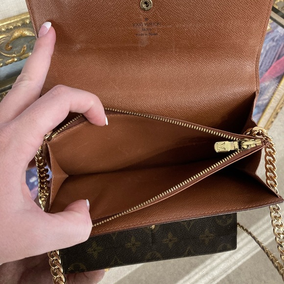 Louis Vuitton Chained Wallet on Chain Purse Monogram Wallet Porte Tresor - Picture 10 of 10